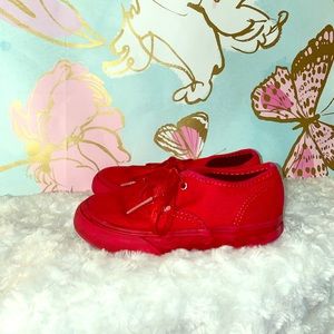 Girls red vans